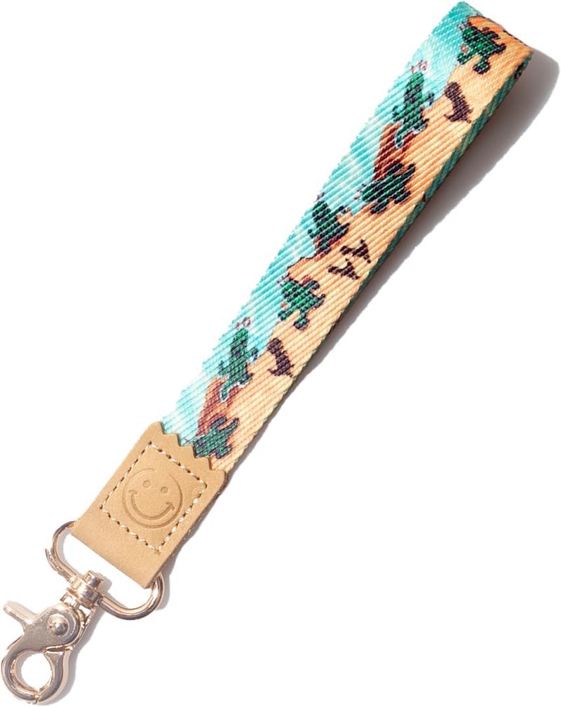 DQL cute Cactus key wristlet, animated style Cacti womens key chain for car keys short key lanyard wallet strap - Image 5